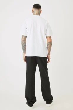 boohooMAN Tall Elasticated Lightweight Technical Stretch Relaxed Fit Pintuck Trousers | UK| Trousers