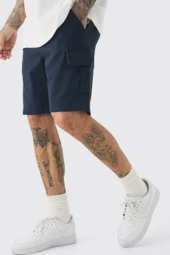 boohooMAN Tall Elasticated Waist Skinny Fit Cargo Shorts | UK| Shorts