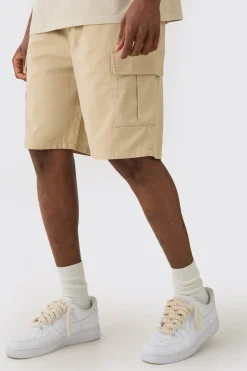 boohooMAN Tall Elasticated Waist Relaxed Fit Cargo Shorts | UK| Shorts