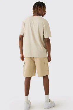 boohooMAN Tall Elasticated Waist Relaxed Fit Cargo Shorts | UK| Shorts