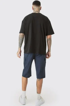 boohooMAN Tall Elasticated Waist Relaxed Fit Cargo Jorts | UK| Shorts