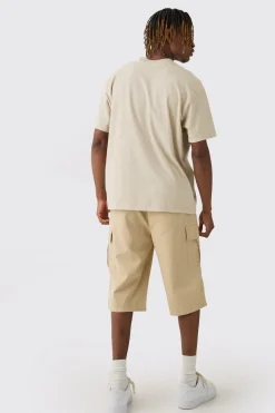 boohooMAN Tall Elasticated Waist Relaxed Fit Cargo Jorts | UK| Shorts