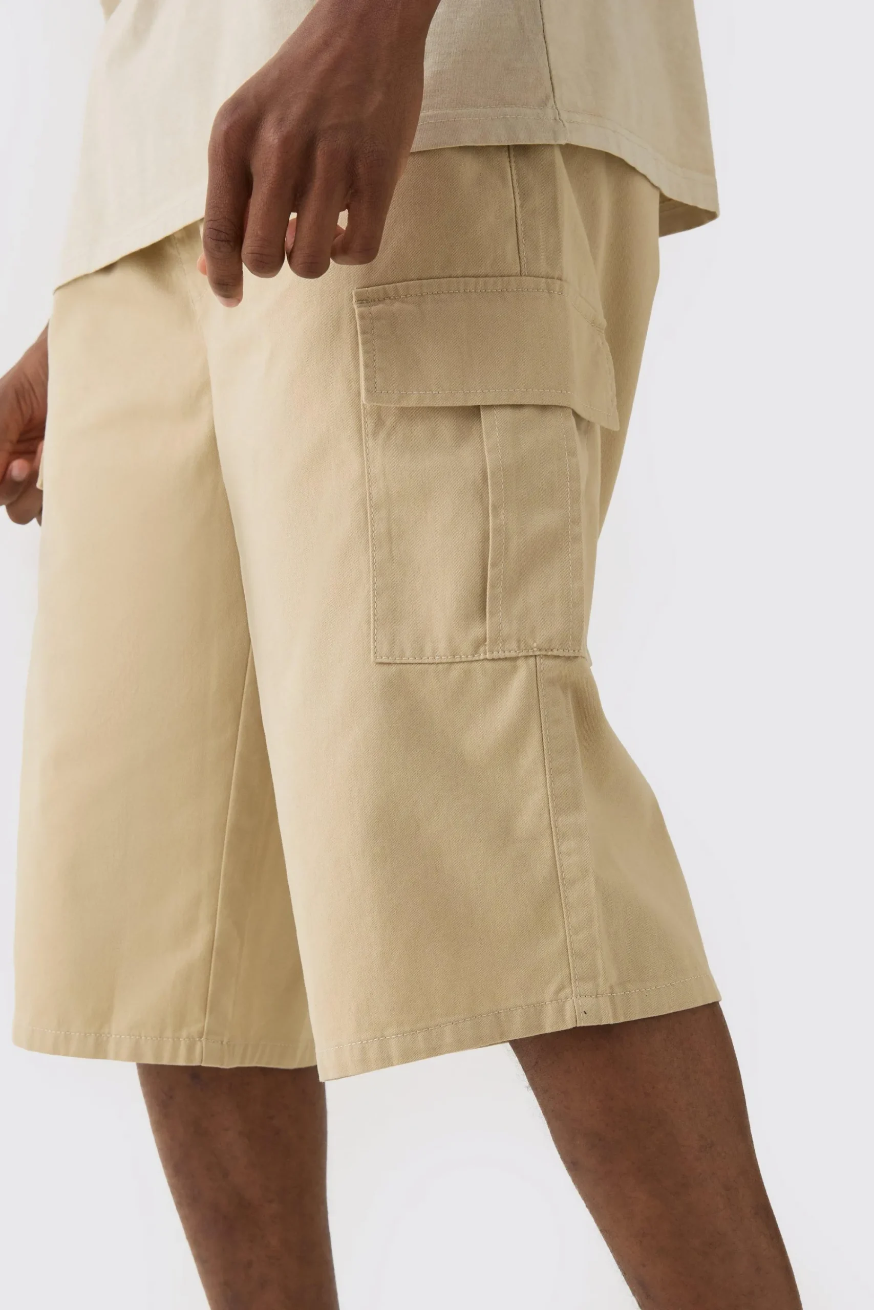 boohooMAN Tall Elasticated Waist Relaxed Fit Cargo Jorts | UK| Shorts