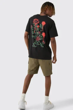 boohooMAN Tall Elasticated Waist Skinny Fit Cargo Shorts | UK| Shorts