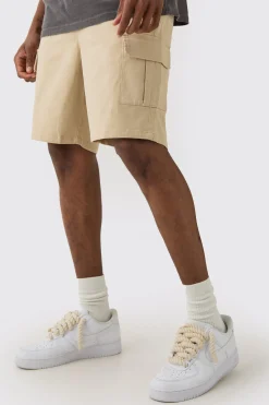 boohooMAN Tall Elasticated Waist Slim Fit Cargo Shorts | UK| Shorts