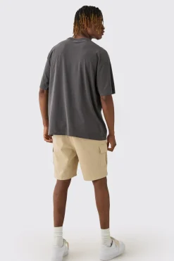 boohooMAN Tall Elasticated Waist Slim Fit Cargo Shorts | UK| Shorts