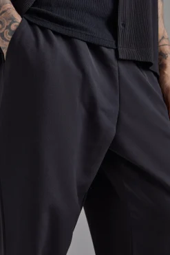 boohooMAN Tall Elasticated Waist Smart Straight Fit Trousers | UK| Trousers