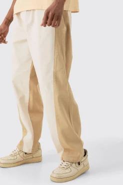 boohooMAN Tall Elasticated Waist Twill Crop Twisted Seam Washed Trouser | UK| Trousers