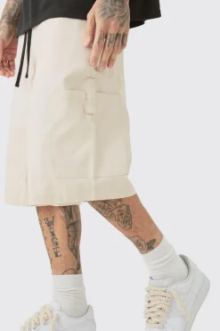 boohooMAN Tall Elasticated Waist Utility Pocket Jorts | UK| Shorts