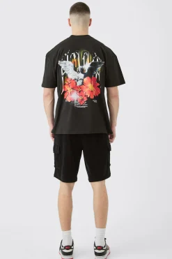 boohooMAN Tall Elasticated Waist Velour Cargo Shorts | UK| Shorts