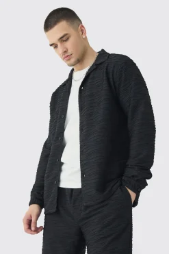 boohooMAN Tall Elevated Pleated Shirt And Straight Fit Trouser Set In | UK| Trousers|Sets & Co-Ords