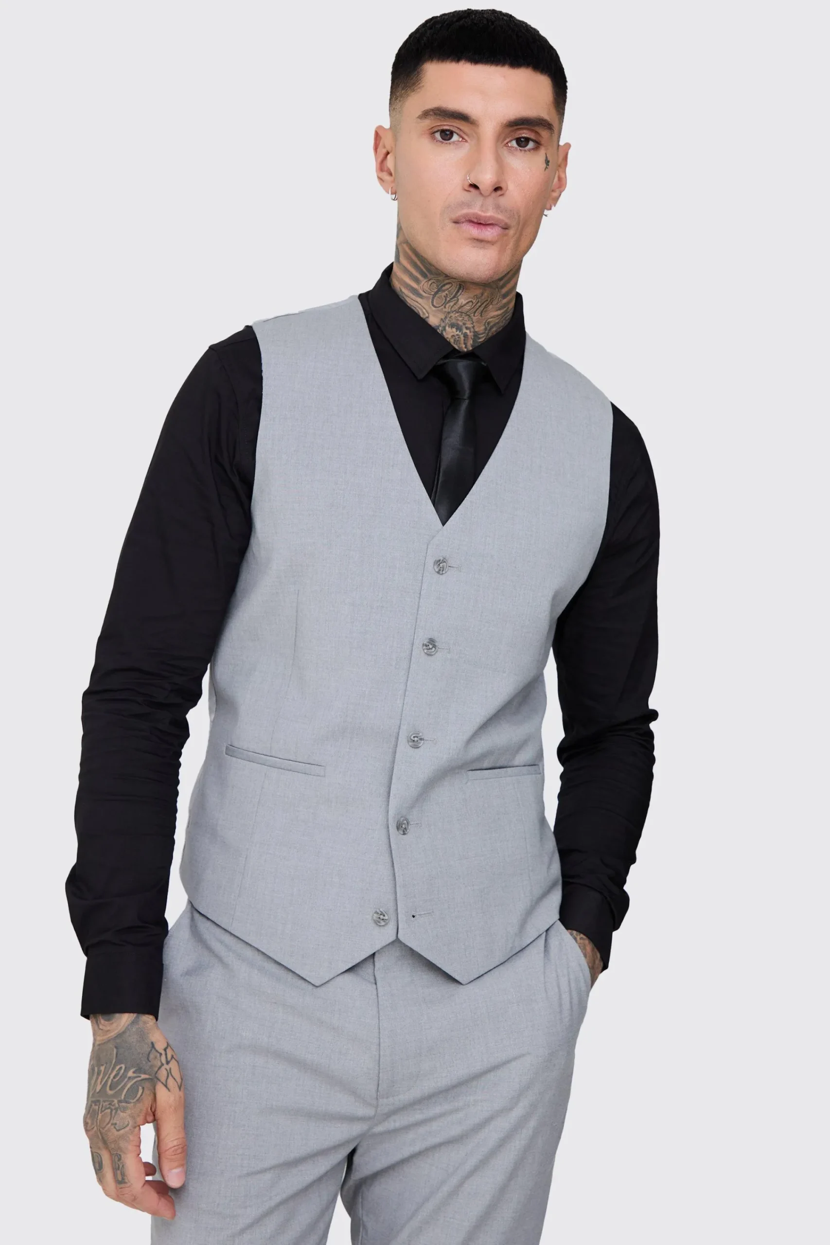 boohooMAN Tall Essential Waistcoat In | UK| Suits & Tailoring|Sets & Co-Ords