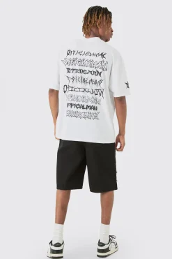 Tall Extended Neck Official Man Back Print Tour T-shirt | UK^boohooMAN Sale