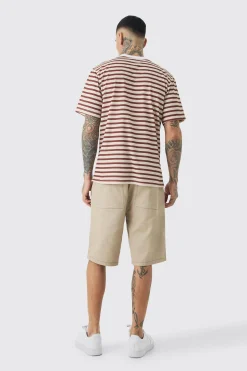 Tall Extended Neck Stripe T-shirt | UK^boohooMAN Sale
