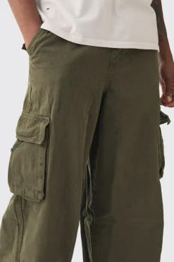 boohooMAN Tall Extreme Baggy Fit Toggle Cargo Trousers In | UK| Trousers|Cargos