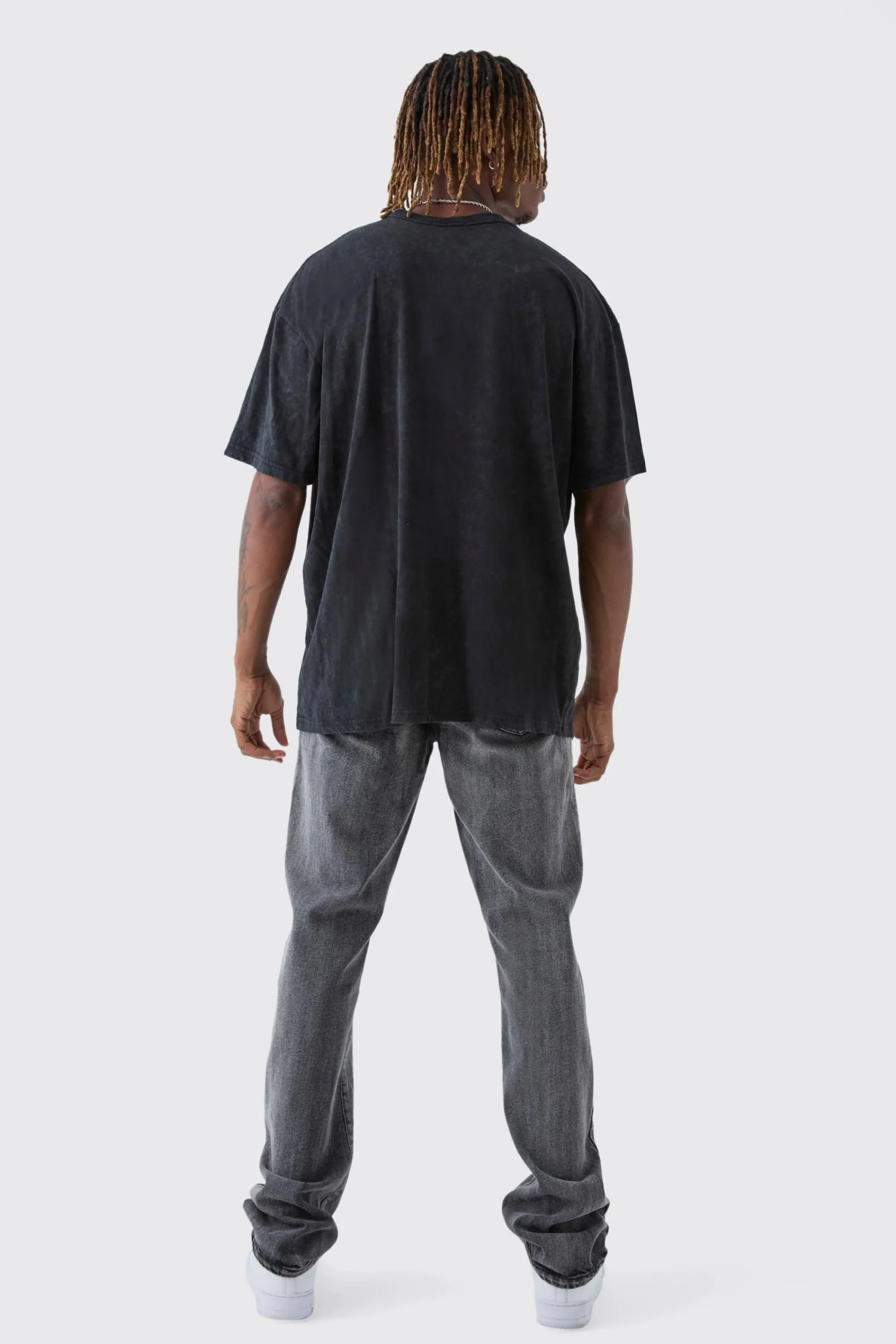 Tall Fearless Print Oversized Washed T-shirt In | UK^boohooMAN Hot