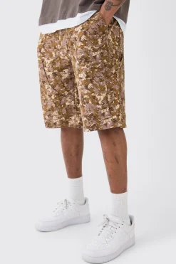 boohooMAN Tall Fixed Waist Camo Twill Carpenter Short | UK| Shorts