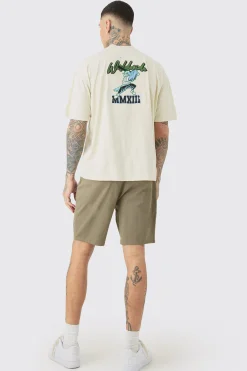 boohooMAN Tall Fixed Waist Relaxed Fit Chino Shorts | UK| Shorts