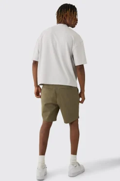 boohooMAN Tall Fixed Waist Skinny Fit Chino Shorts | UK| Shorts