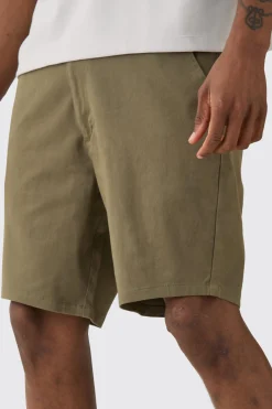 boohooMAN Tall Fixed Waist Skinny Fit Chino Shorts | UK| Shorts
