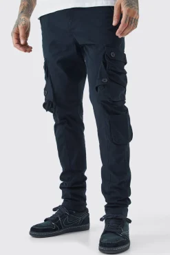 boohooMAN Tall Fixed Waist Skinny Stretch Twill Cargo Trouser | UK| Trousers|Cargos
