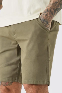 boohooMAN Tall Fixed Waist Slim Fit Chino Shorts In | UK| Shorts