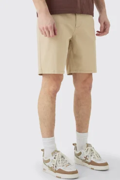 boohooMAN Tall Fixed Waist Slim Fit Chino Shorts In | UK| Shorts