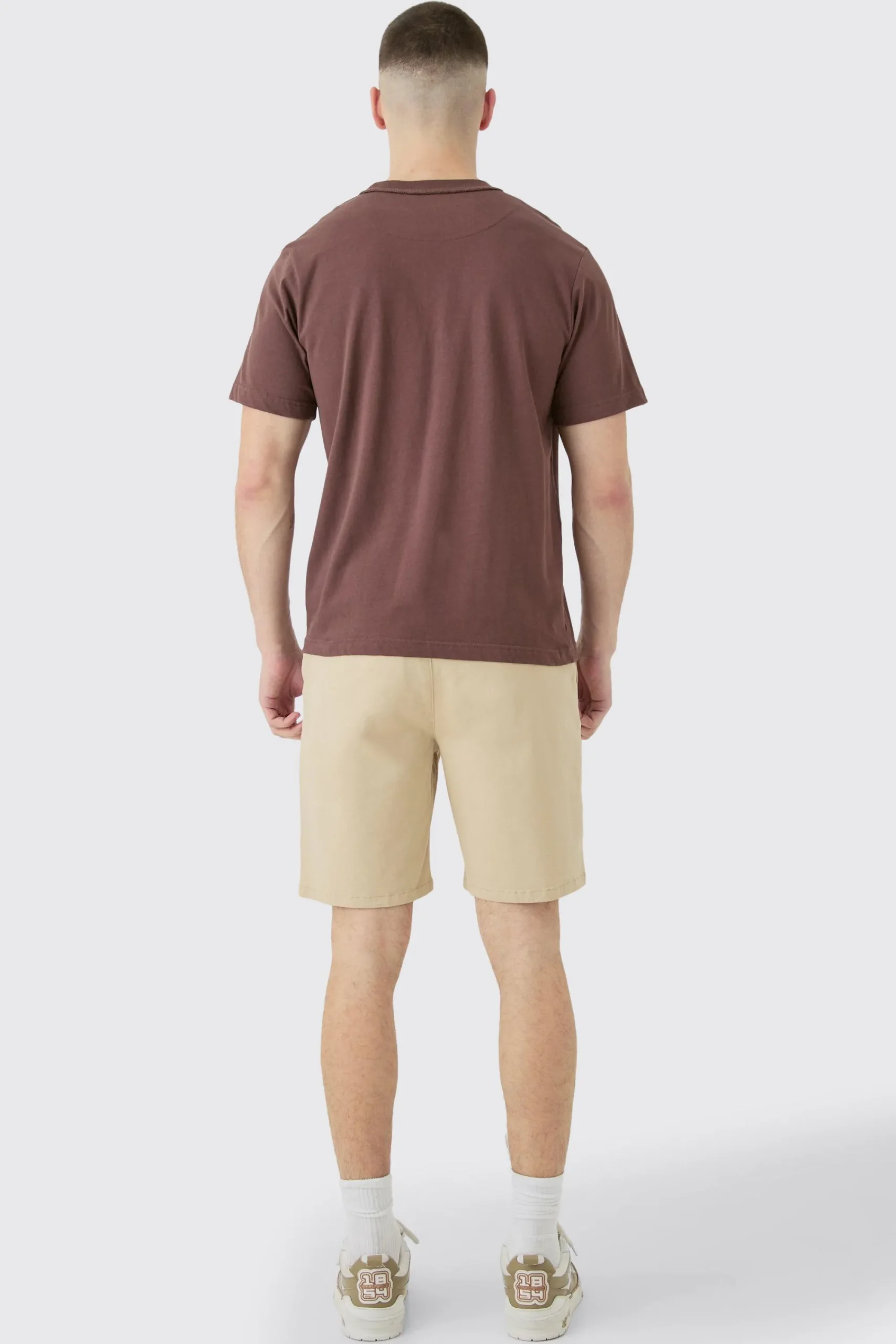 boohooMAN Tall Fixed Waist Slim Fit Chino Shorts In | UK| Shorts