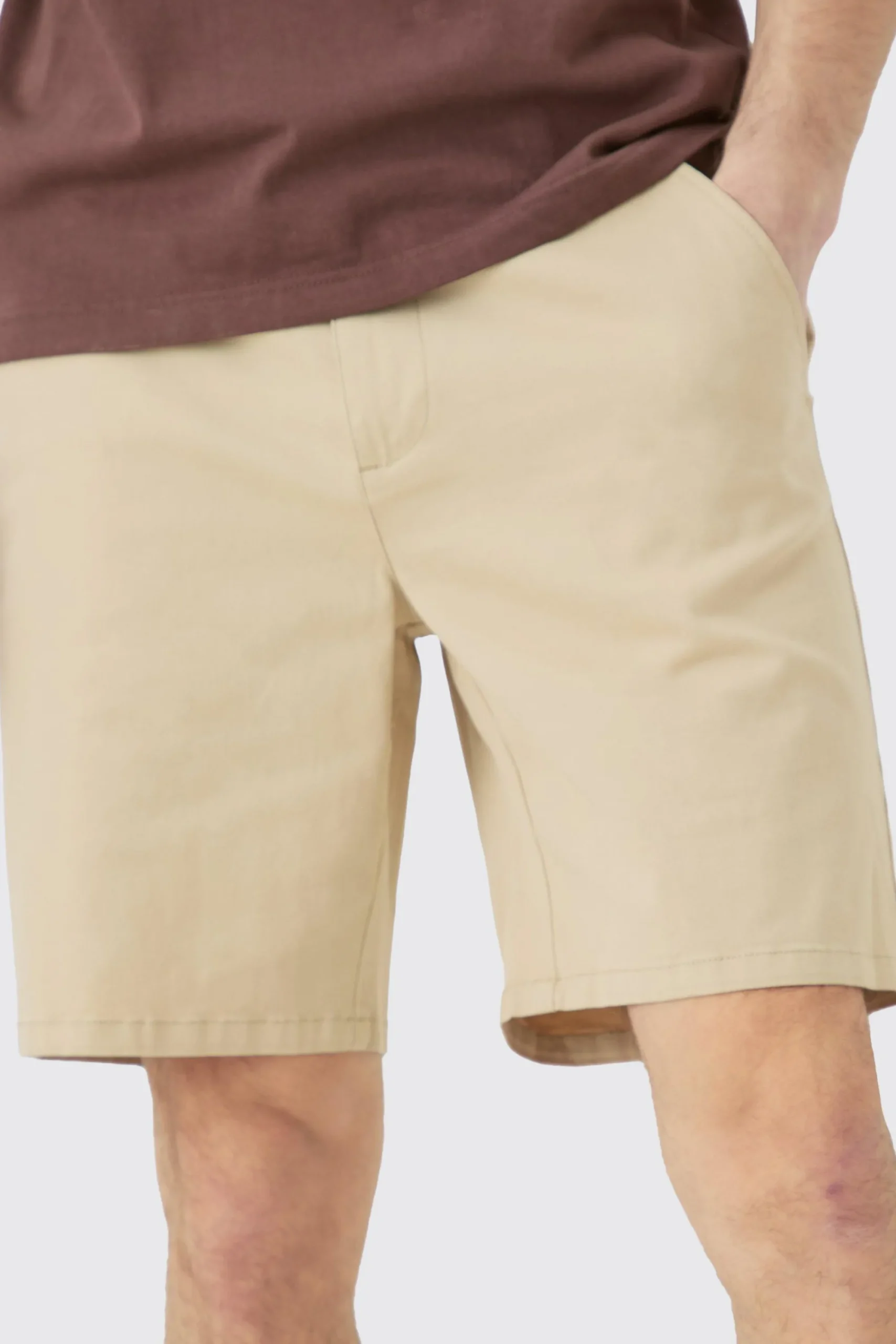 boohooMAN Tall Fixed Waist Slim Fit Chino Shorts In | UK| Shorts