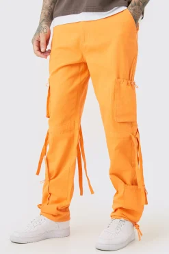 boohooMAN Tall Fixed Waist Washed Twill Multi Cargo Trouser | UK| Trousers|Cargos