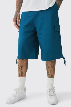 boohooMAN Tall Fixed Waistband Twill Cargo Jort | UK| Shorts