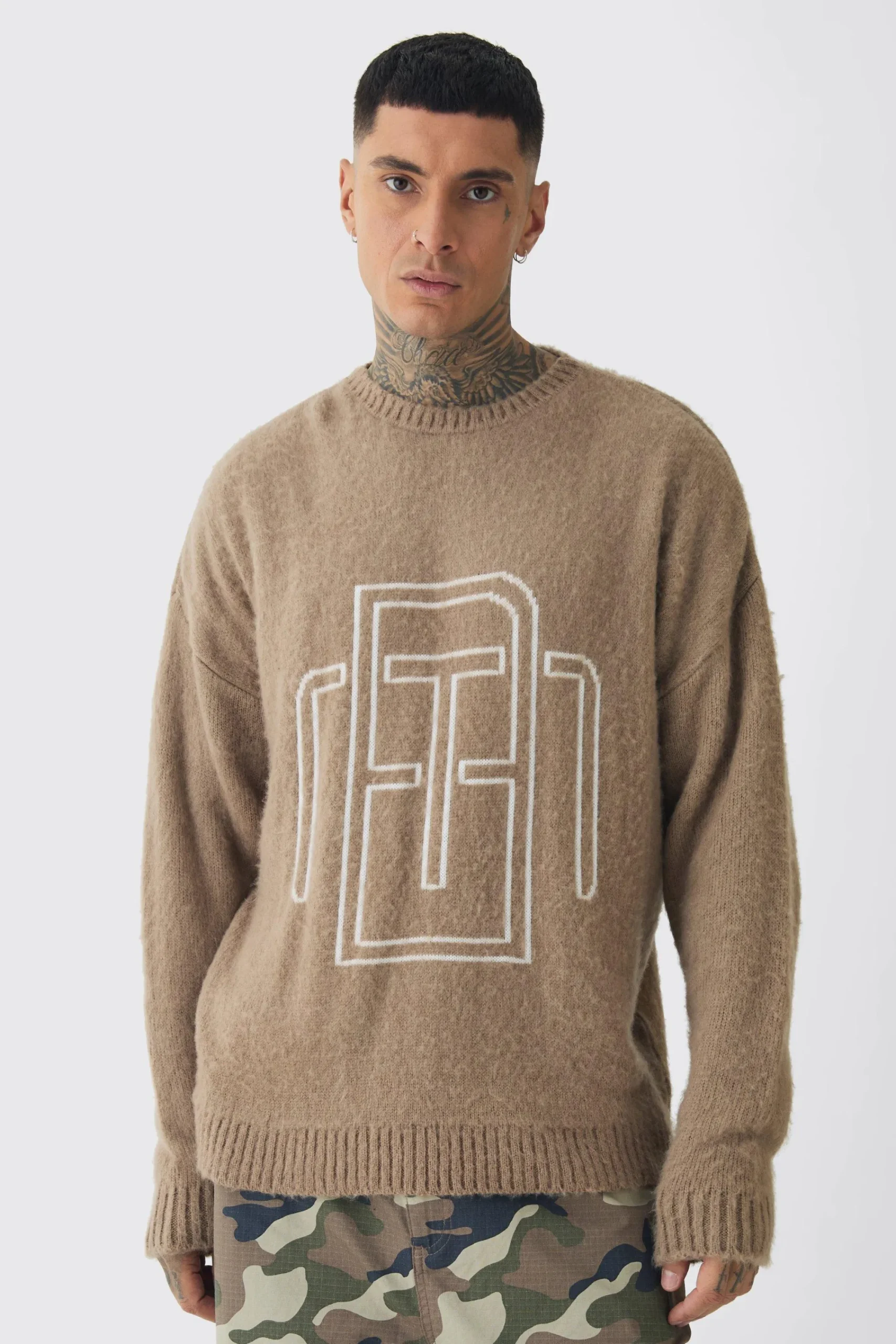 boohooMAN Tall Fluffy Knit BM Jumper | UK| Knitwear