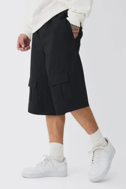 boohooMAN Tall Front Pocket Twill Overdyed Cargo Jort | UK| Shorts