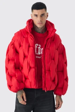 boohooMAN Tall Hand Weft Padded Puffer Jacket In | UK| Coats & Jackets