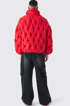 boohooMAN Tall Hand Weft Padded Puffer Jacket In | UK| Coats & Jackets