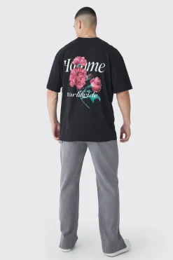 Tall Homme Floral Printed T-shirt In | UK^boohooMAN Discount