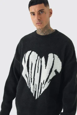 boohooMAN Tall Homme Oversized Fluffy Knitted Jumper | UK| Knitwear
