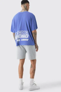 Tall Homme Racer Moto T-shirt In | UK^boohooMAN Sale