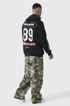 boohooMAN Tall Homme Racing Oversized Hoodie | UK| Hoodies & Sweatshirts