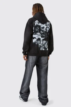 boohooMAN Tall Homme Spliced Floral Graphic Oversized Hoodie | UK| Hoodies & Sweatshirts