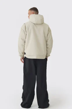 boohooMAN Tall Hooded Utility Tech Parka Jacket In | UK| Coats & Jackets