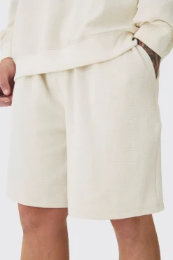 boohooMAN Tall Jacquard Knit Drawcord Shorts | UK| Shorts