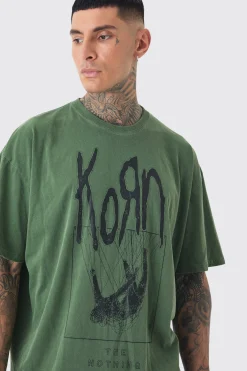 Tall Korn License Print T-shirt In | UK^boohooMAN Best