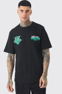 Tall Limited Edition Floral Print T-shirt | UK^boohooMAN Clearance