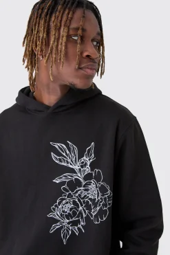 boohooMAN Tall Line Drawing Regular Fit Hoodie | UK| Hoodies & Sweatshirts