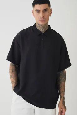 Tall Linen Polo In | UK^boohooMAN Discount