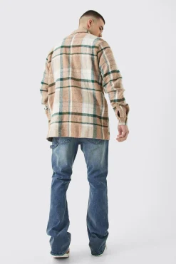 boohooMAN Tall Long Sleeve Check Overshirt | UK| Shirts