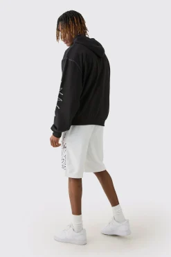 boohooMAN Tall Loose Fit Embroidery Shorts | UK| Shorts