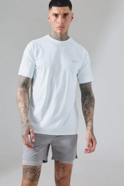 Tall Man Active Camo Raglan Performance T-shirt | UK^boohooMAN New