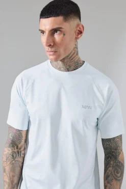 Tall Man Active Camo Raglan Performance T-shirt | UK^boohooMAN New